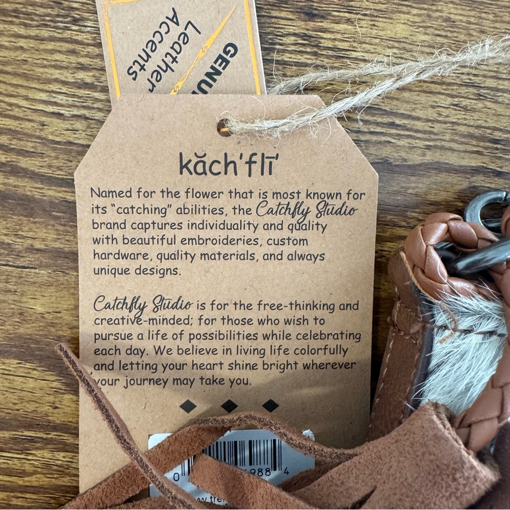 CatchFly Hair on Hide Western Shoulder Bag-Cowhide Leather Clutch NWT - Picture 11 of 11